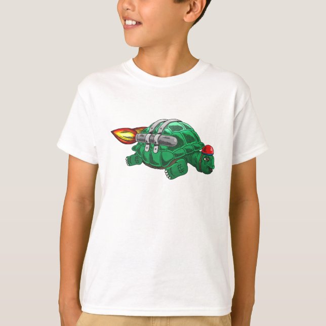 Turtle's first jetpack ride T-Shirt (Front)