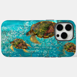 Turtles Gliding_Sea of Glass iPhone 16 Pro Max Case