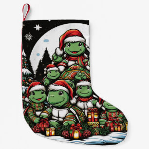 Turtle's happy with Christmas gifts  Small Christmas Stocking