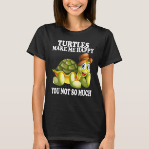 Turtles Make me Happy Cute Turtle Water Turtles Se T-Shirt