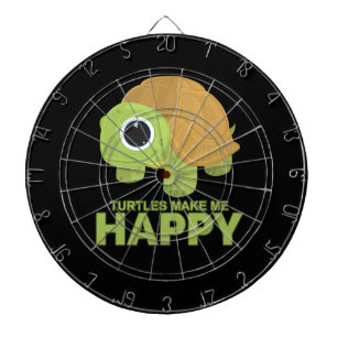 Turtles Make Me Happy Dart Board