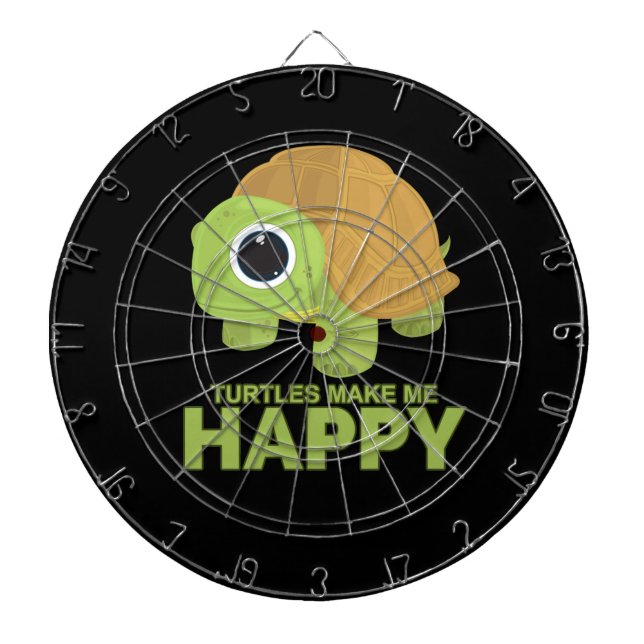 Turtles Make Me Happy Dart Board (Front)