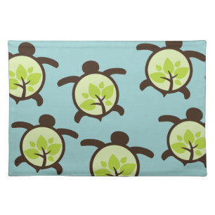 Turtles Organic Planet Custom Table Placemat