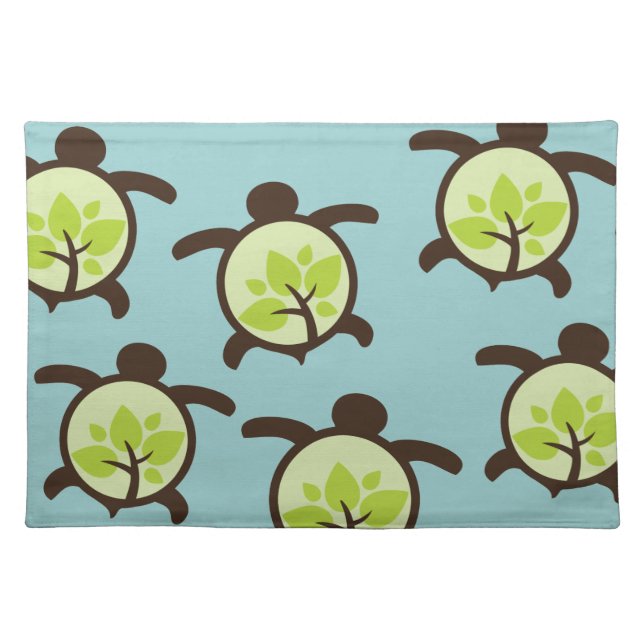 Turtles Organic Planet Custom Table Placemat (Front)