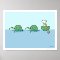 TURTLES PADDLING poster by Sandra Boynton