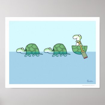 Turtles Paddling Poster By Sandra Boynton by SandraBoynton at Zazzle