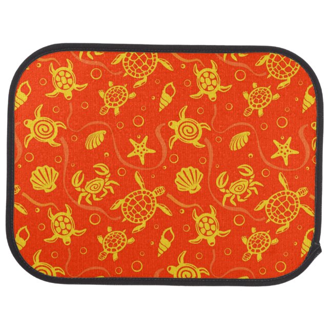 Turtles Pattern Car Mat (Rear)