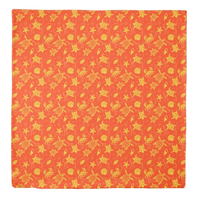Turtles Pattern Duvet Cover (Front)