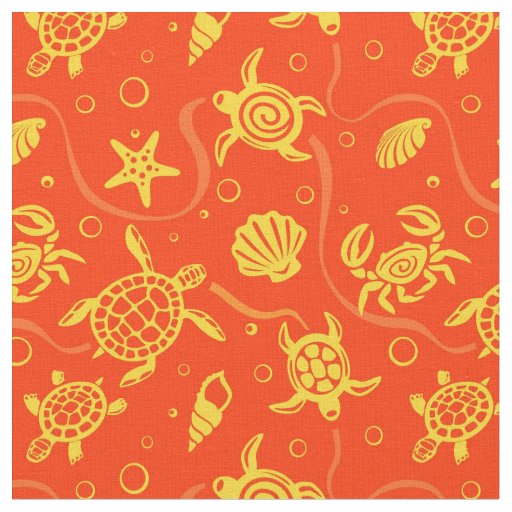 Turtles Pattern Fabric
