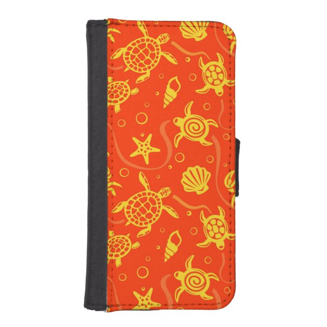 Turtles Pattern iPhone Wallet Case (Front)