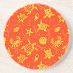Turtles Pattern Sandstone Coaster