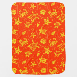 Turtles Pattern Swaddle Blanket