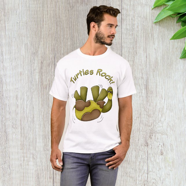 Turtles Rock Cute Turtle Cartoon T-Shirt (Creator Uploaded)