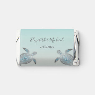 Turtles Turquoise Custom Beach Wedding Hershey's Miniatures