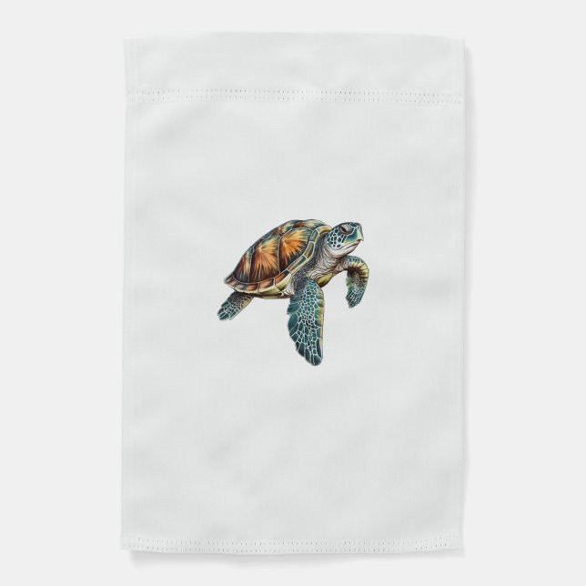 Turtles Underwater Design For Divers Garden Flag (Front)