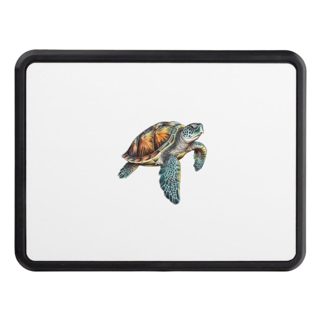 Turtles Underwater Design For Divers Hitch Cover (Front)