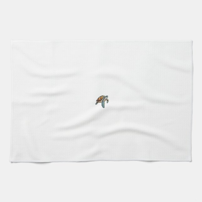 Turtles Underwater Design For Divers Kitchen Towel (Horizontal)