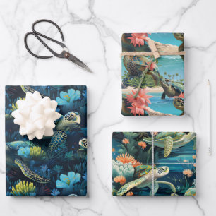 Turtles  wrapping paper sheets