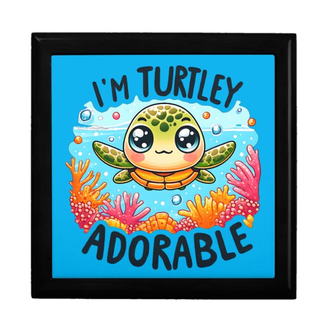 "Turtley Adorable" Keepsake and Jewelry Gift Box (Front)