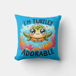 "Turtley Adorable" Throw Pillow