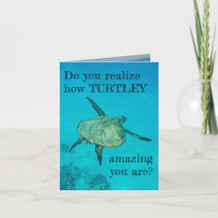 Turtley amazing - mahalo letterpress thank you card