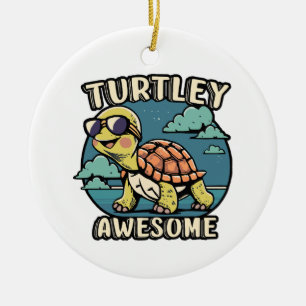 Turtley Awesome Ceramic Ornament