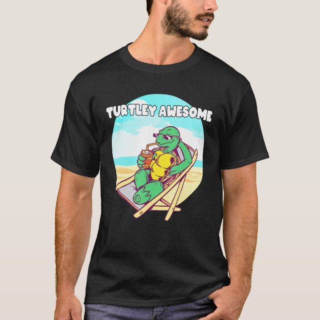 Turtley Awesome - Cool Turtle Ocean T-Shirt (Front)