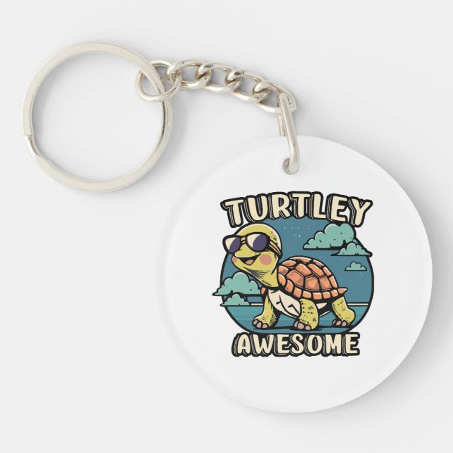 Turtley Awesome  Keychain (Front)