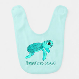 Turtley cool baby sea turtle bib