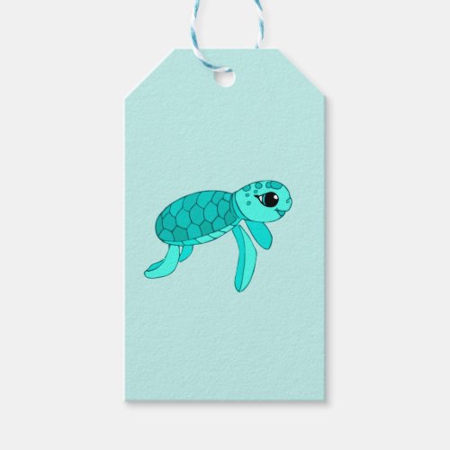 Turtley cool baby sea turtle gift tags