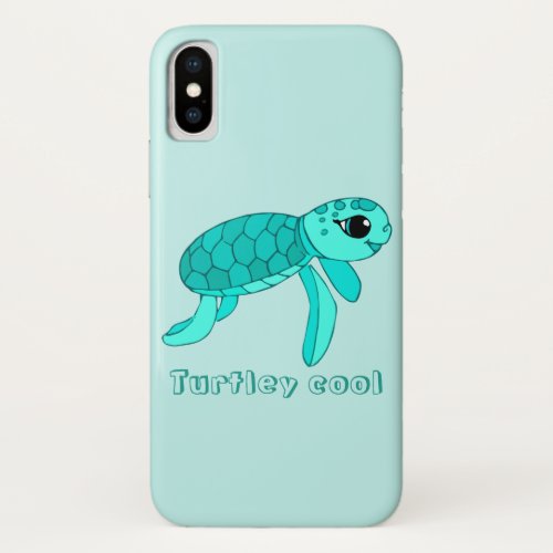 Turtley cool baby sea turtle iPhone case
