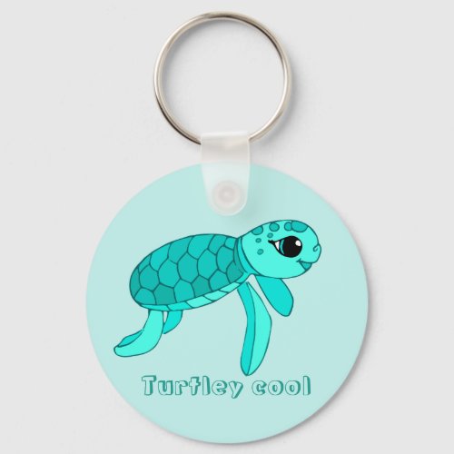 Turtley cool baby sea turtle keychain