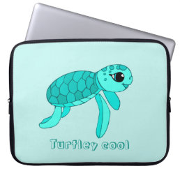 Turtley cool baby sea turtle laptop sleeve