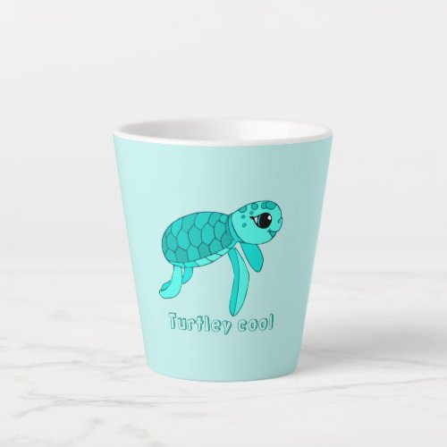 Turtley cool baby sea turtle latte mug