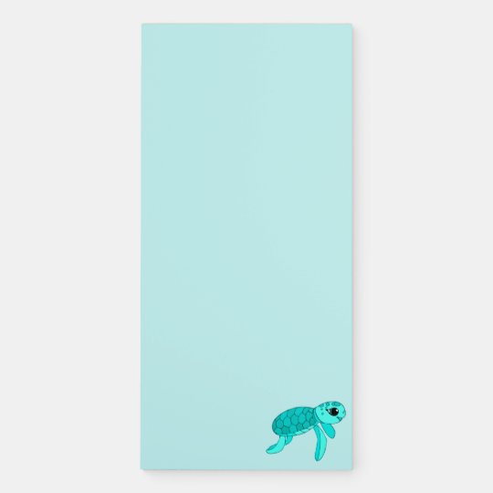 Turtley cool baby sea turtle magnetic notepad | Zazzle.com