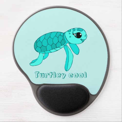 Turtley cool baby sea turtle mouse pad