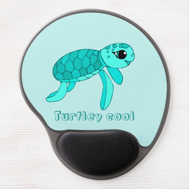 Turtley cool baby sea turtle mouse pad (Front)
