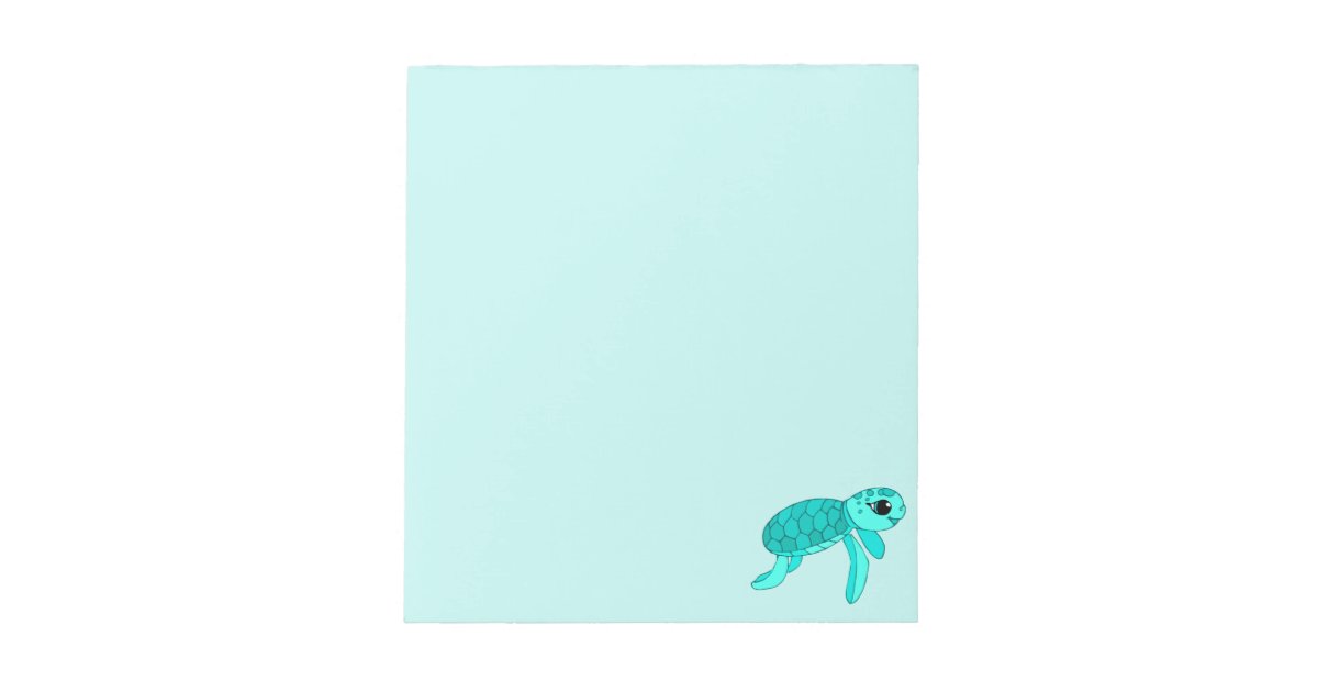 Turtley cool baby sea turtle notepad | Zazzle