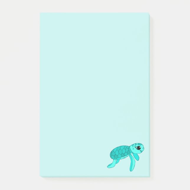Turtley cool baby sea turtle post-it notes (Front)