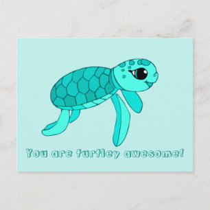 Turtley cool baby sea turtle postcard