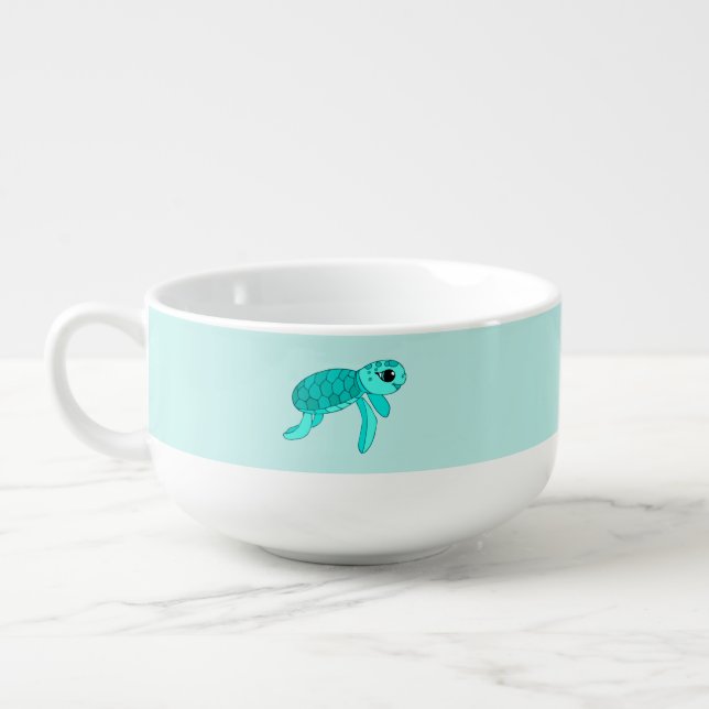 Turtley cool baby sea turtle soup mug (Right)