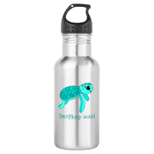 Turtley cool baby sea turtle stainless steel water bottle