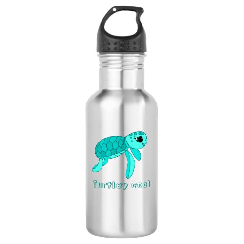 Turtley cool baby sea turtle stainless steel water bottle