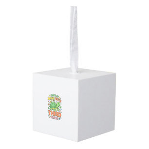 Turtley Done With Third Grade Turtle School Shirt_ Cube Ornament