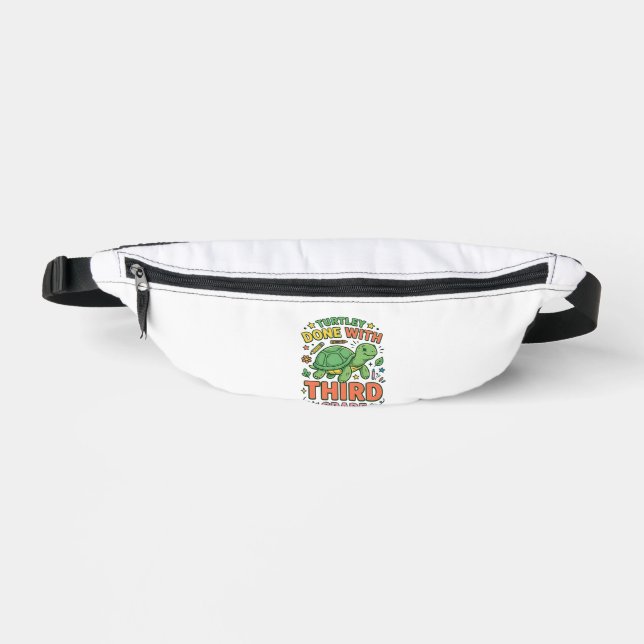 Turtley Done With Third Grade Turtle School Shirt_ Fanny Pack (Front)