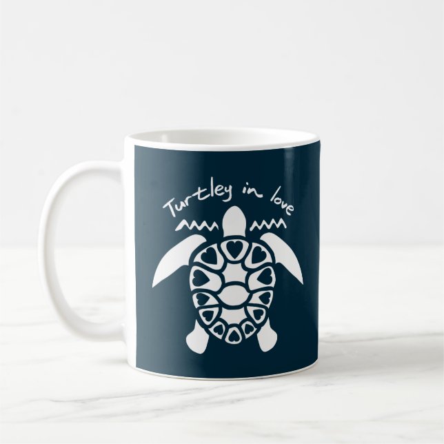 Turtley In Love - Turtle  Coffee Mug (Left)