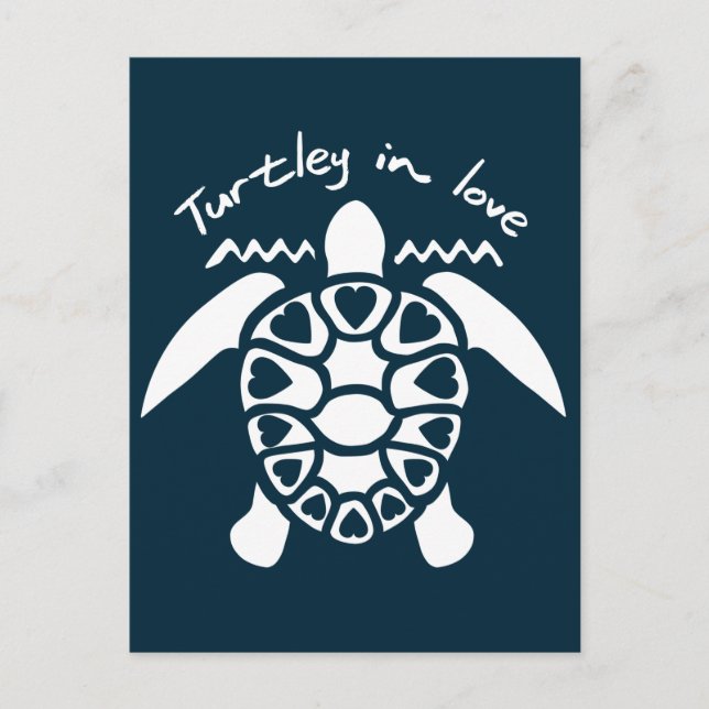 Turtley In Love - Turtle Postcard (Front)