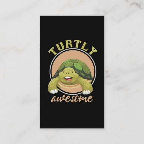 Turtly Awesome Reptile Aquarium Cute Sea Turtle Business Card