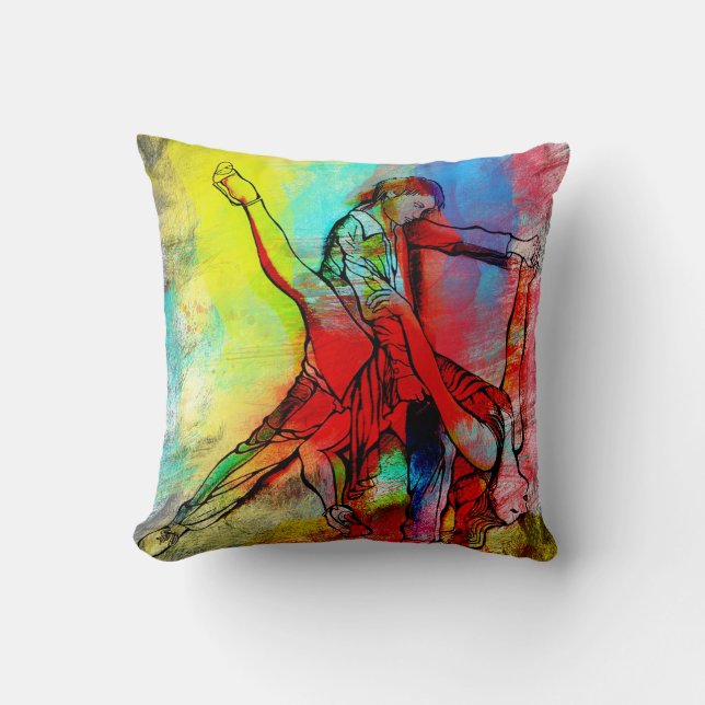 Tus Labios de Ruby - Your Ruby Lips Tango Throw Pillow (Front)