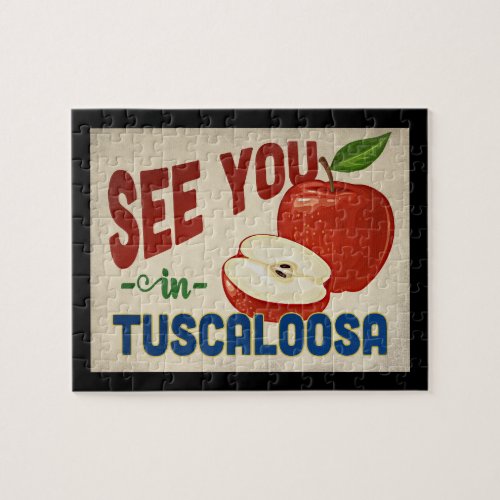 Tuscaloosa Alabama Apple _ Vintage Travel Jigsaw Puzzle